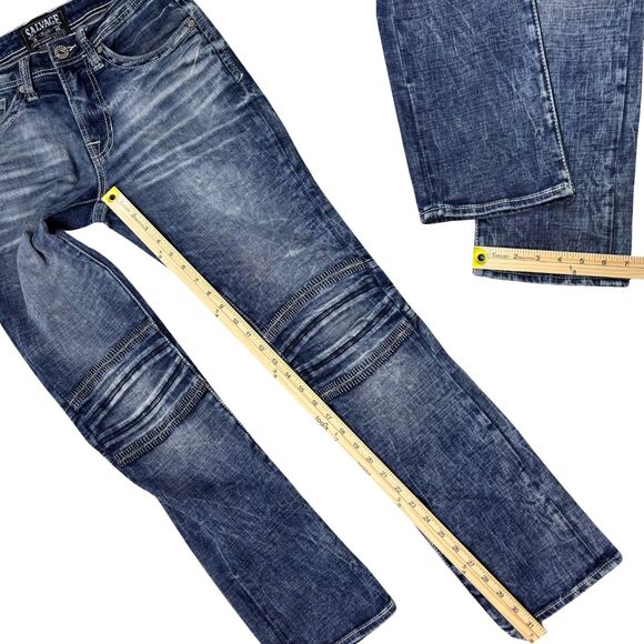 Buckle Salvage Jeans Men Havoc Straight Slim Fit Denim Moto 30R Biker Grunge Y2K - Picture 4 of 9